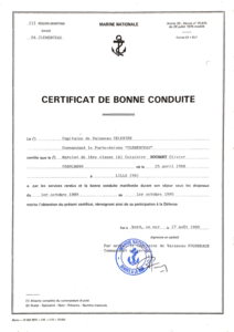 certificat bonne conduite